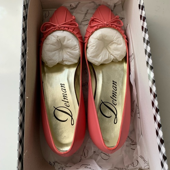 Authentic Delman Valera Flamingo Flats Sz 6 - Picture 8 of 8